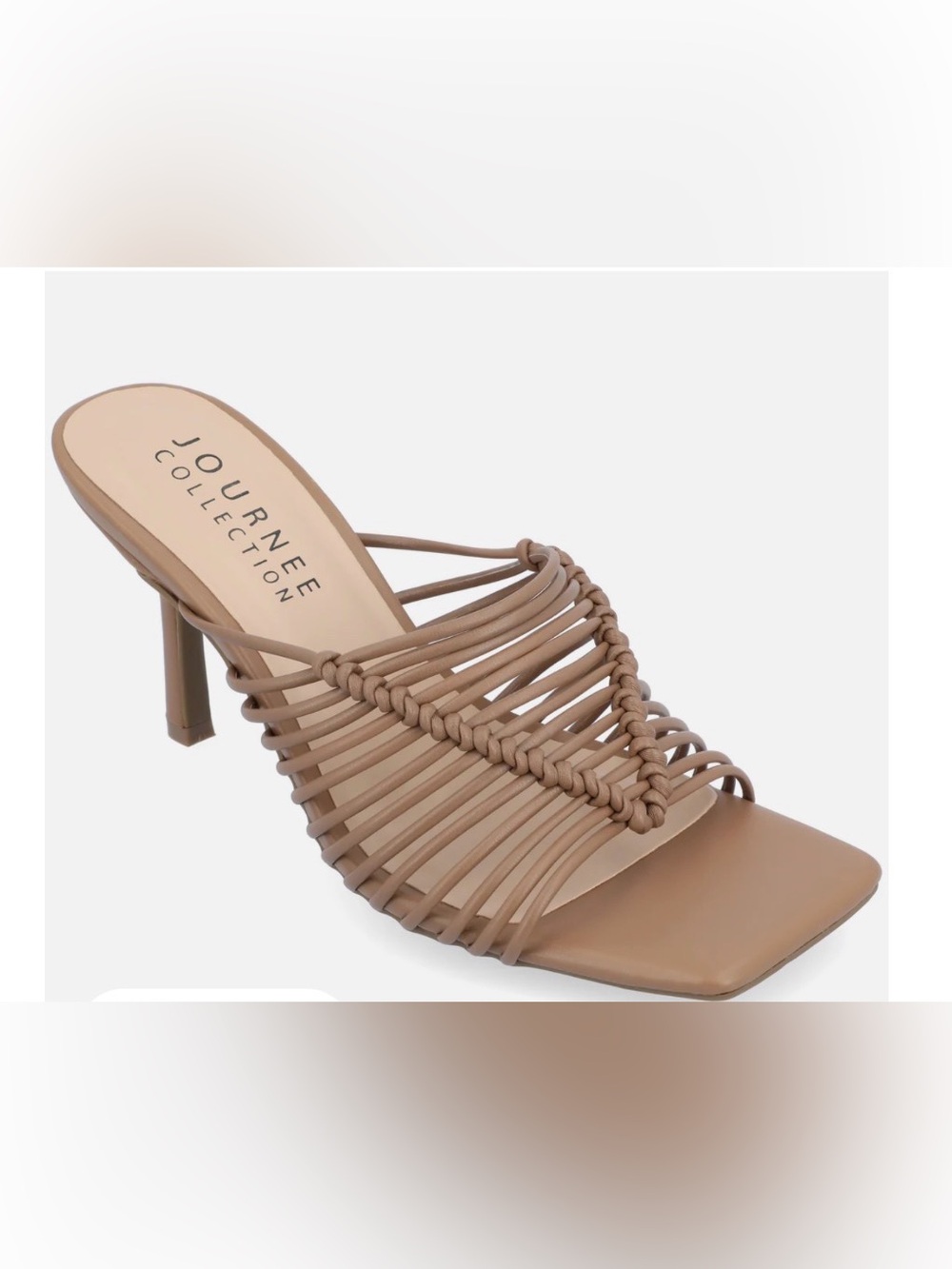 Journee Collection Taupe Strappy High Heel Sandals Size 10 New in Box